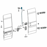 OEM Ram ProMaster 1500 Latch Cargo Door Diagram - 68226088AB