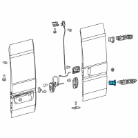 OEM 2020 Ram ProMaster 3500 Rear Door Lower Hinge Diagram - 68195669AC