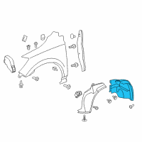 OEM 2017 Buick Enclave Fender Liner Diagram - 25849002