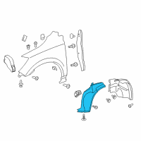 OEM 2015 Buick Enclave Fender Liner Diagram - 25965592