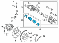 OEM 2019 Hyundai Ioniq Rear Disc Brake Pad Kit Diagram - 58302-G7A30