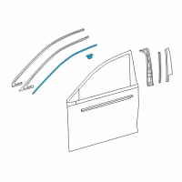 OEM Lexus LS500h MOULDING, Front Door Window Diagram - 75751-50030