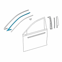 OEM 2019 Lexus LS500 Run, Front Door Glass Diagram - 68145-50010