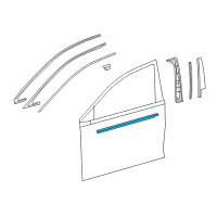 OEM 2018 Lexus LS500 Moulding Assy, Front Door Belt Diagram - 75710-50020