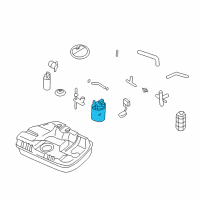 OEM 2000 Hyundai Elantra Fuel Filter Assembly Diagram - 31911-2D000