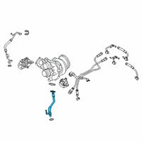 OEM BMW M8 Gran Coupe Exhaust Turbocharger Oil Return Line Diagram - 11-42-7-852-375