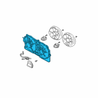 OEM 2004 Buick Century Shroud Kit, Engine Electric Coolant Fan Diagram - 12494783