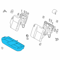 OEM 2011 Nissan Juke Cushion Assembly Rear Seat Diagram - 88300-1KA1A