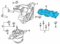 OEM Jeep Gladiator INSULATOR-Transmission Mount Diagram - 68432739AB