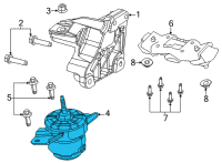 OEM 2022 Jeep Gladiator INSULATOR-Engine Mount Diagram - 68284621AC