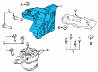 OEM Jeep Gladiator Engine Mount Diagram - 68284622AC