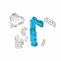OEM 2016 Lexus NX300h Exhaust Manifold Converter Sub-Assembly Diagram - 25051-0V230