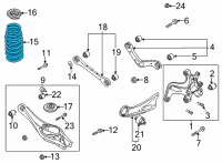 OEM 2022 Kia Niro EV Rear Spring Right Diagram - 55350Q4000