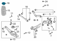 OEM Hyundai Elantra GT Rear Spring Pad, Upper Diagram - 55370-C1100