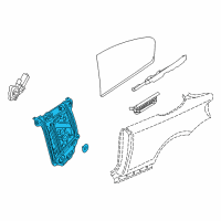 OEM 2012 BMW 128i Rear Left Window Regulator Diagram - 51-37-7-165-599