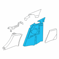 OEM BMW Z4 Lateral Trim Panel Rear Left Diagram - 51-43-9-121-823