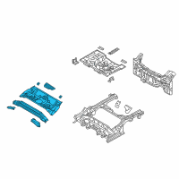 OEM Hyundai Veloster Panel Assembly-Rear Floor Front Complete Diagram - 65510-2V010