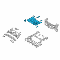 OEM 2017 Hyundai Veloster Panel Assembly-Rear Floor Rear Complete Diagram - 65520-2V101