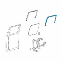 OEM 2011 Ford F-150 Run Channel Diagram - 9L3Z-1625766-A