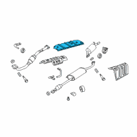 OEM 2009 Toyota Highlander Exhaust Heat Shield Diagram - 58155-0E020