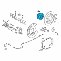 OEM 2019 Honda Ridgeline Bearing Assembly, Rear Hub Diagram - 42200-T6Z-A01