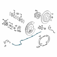 OEM 2019 Honda Ridgeline Wire B, Driver Side Parking Brake Diagram - 47560-T6Z-A01