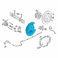 OEM 2019 Honda Pilot Plate, Driver Side Back Diagram - 43120-T6Z-A01