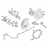 OEM 2014 Acura MDX Sensor Assembly, Right Rear Diagram - 57470-TZ6-A02