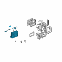 OEM 2001 Acura CL Evaporator Sub-Assembly Diagram - 80210-S0K-A02