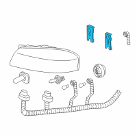 OEM Chevrolet Impala Headlamp Assembly Clip Diagram - 15281294