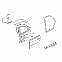 OEM 2000 Honda Accord Weatherstrip, RR. (Lower) Diagram - 72826-S84-A02