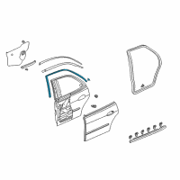 OEM 1998 Honda Accord Sub-Seal, L. RR. Door Diagram - 72865-S84-A01