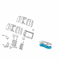 OEM 2009 Cadillac CTS Pad Asm-Rear Seat Cushion Diagram - 20955171