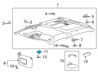 OEM 2021 Ford F-150 Visor Bracket Diagram - FL3Z-1504133-AB