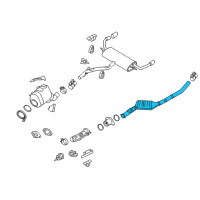 OEM BMW Converter Pipe Diagram - 18-30-8-509-753