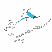 OEM 2010 BMW X5 Rear Muffler Diagram - 18-30-7-805-001