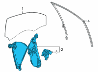 OEM Cadillac CT4 Window Regulator Diagram - 84718590