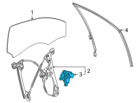 OEM Cadillac CT4 Window Motor Diagram - 84728766