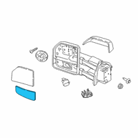 OEM 2020 Ford F-250 Super Duty Mirror Glass Diagram - FL3Z-17K707-J