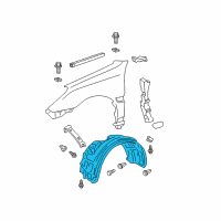 OEM 2002 Lexus ES300 Liner, Front Fender, RH Diagram - 53875-33140