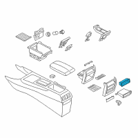 OEM 2015 BMW X6 Storage Compartment, Top Diagram - 51-16-9-252-011