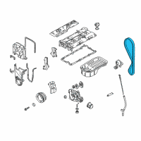 OEM 2003 Hyundai Accent Valve Timing Belt Diagram - 24312-26050