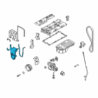 OEM Hyundai Accent Cover Assembly-Timing Belt Lower Diagram - 21350-26002