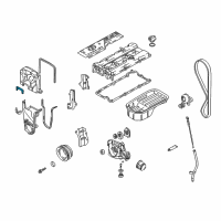 OEM 2005 Hyundai Accent Gasket-Timing Belt Cover Upper Diagram - 21365-26000