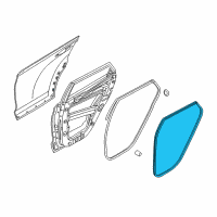 OEM 2017 Hyundai Tucson Weatherstrip-Rear Door Body Side LH Diagram - 83110-D3000