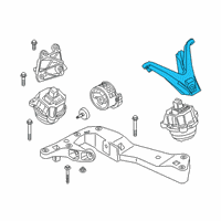 OEM BMW M850i xDrive Gran Coupe Engine Mount Bracket Left Diagram - 22-11-6-861-551