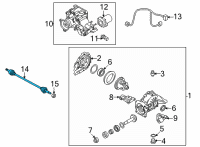 OEM 2022 Hyundai Santa Fe Shaft Assembly-Drive RR, RH Diagram - 49601-P2000