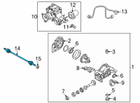 OEM 2021 Hyundai Santa Fe Shaft Assembly-Drive RR, RH Diagram - 49601-P2000