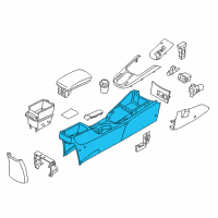 OEM 2012 Kia Forte Koup Console-Front Diagram - 846111M501WK