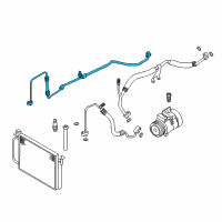 OEM BMW 750i Pressure Hose, Condenser, Evaporator Diagram - 64-53-6-987-112